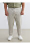 Beige Slim Fit Dobby Men's Trousers - 3