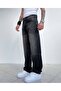 Men's Baggy Loose Fit Denim Pants Jeans Anthracite Tinted - 4