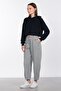 Hooded crop sweatshirt - navy blue - 2
