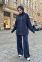 Women's Modal Fabric Kangaroo Pocket Hooded Modest Dual Set
