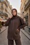 Women's Modal Fabric Kangaroo Pocket Hooded Modest Dual Set - 4