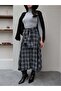 Plaid Skirt with Tie Detail - 2