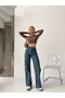 High Waist Boyfriend Flare Jeans - 3