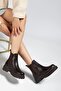 812-2137 Brown Elastic Daily Women's Boots