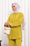 Oil Green Frilly Front Tunic with Pants Linda Set - 4
