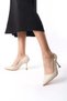 Women's Fascino Beige Leather Stiletto Heeled Shoes - 3