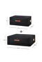 Set of 2 Black Jute Underbed Storage Bags 1 Piece 52 X 28 X 21 / 1 Piece 62 X 46 X 22 - 7