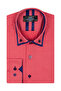 Slim Fit Men's Shirt with Red Design Detail - 2