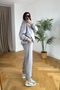 Women's 3-Thread Fleece-Lined Loose Oversized Basic Tracksuit Set - 2