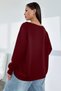 Women's Boat Neck 100% Cotton 3 Thread Fleece-Lined Thermal Winter Sports Top Model Sweatshirt - 2