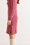 Women's Dusty Rose Waistband Slit Hair Braid Mini Dress Elb-19002289 - 4