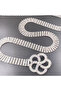 5 Rows Waterway Lotus Buckle Stone Belt (Max Length 90cm) - 5