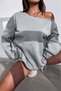 Women's Boat Neck 100% Cotton 3 Thread Fleece-Lined Thermal Winter Sports Top Model Sweatshirt - 6