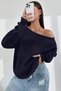 Women's Boat Neck 100% Cotton 3 Thread Fleece-Lined Thermal Winter Sports Top Model Sweatshirt