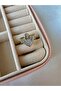 Zircon Stone Gold Color Modern Heart Design Steel Ring - 3