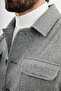 Kırçıllı Slim Fit Shirt Collar Buttoned Flap Pocket Men's Trenchcoat Gray - 21337.25K - 2