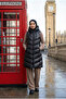 Women's Hooded Long Puffer Hijab Vest – Winter Oversized Models - 2