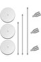 Tidelence Taper Candle Holders Set of 3, Silver - 3