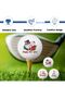 WHITE 3 counts Festive Golf Balls Christmas Themed Designs with Santa Reindeer and Holiday Decoratio - 3