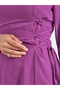 Women Side Tie-Waist Detail Midi Dress - 4