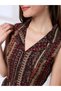 Women Lapel Collar Waist Tie-Up Fusion Jumpsuit - 4