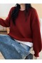 سترة نسائية محبوكة كبيرة الحجم