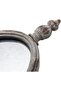 SOFFEE DESIGN Antique Metal Wall-Mounted Candle Holder with Oval Faded Mirror - 6