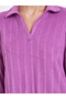 Ribbed Long Sleeve Sleep T-Shirt Dress - 3