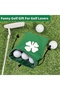 green Golf Tee Pouch with Drawstring, Golf Ball Handbag Portable Golf Accessories for Men WomenUniqu - 3