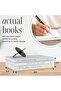 STRONA Book Decor Set - 3 Decorative Faux Books with Black Metal Sculpture - 4