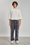 Tie-Waist Velvet Men's Trousers - Anthracite - 3
