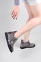 Si̇trah Suede-Skin g Paneled Stone Hidden Wedge Sneakers Platinum