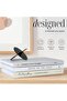 STRONA Book Decor Set - 3 Decorative Faux Books with Black Metal Sculpture - 6