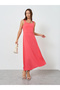 Women Pink Strappy A-Line Maxi Dress - 2