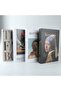PTShadow 4 Pcs Decorative Faux Books for Home Décor, Black & White - 3