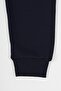Navy Blue Thick Cotton Elastic Waist Side Pocket 5-6-7-8-9-10-11-12 Years Old Boy's Sweatpants - 3