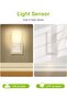 Ufanore Night Light, LED Plug-in with Dusk to Dawn Sensor, Adjustable Brightness 0-80LM, 3000K Warm - 3