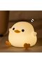 LONGROOL Cute Duck Night Light for Kids — USB Rechargeable Soft Silicone, 2 Light Modes, Touch Dim