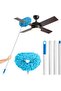 Ceiling Fan Cleaner Duster with Extendable 13-50 Inch Pole (Blue)