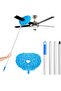 Ceiling Fan Cleaner Duster, Telescopic 13–55 inch, Reusable Microfiber (Blue)
