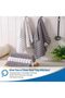 Microfiber Kitchen Towels, Pack of 8, 18 x 26 Inch, Gray & White Striped - 5