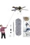Extendable Feather Duster, Bendable Microfiber with 100" Telescopic Pole - 2