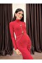 Women's Chain Detailed Turtleneck Women's Dress - 6