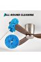 Ceiling Fan Cleaner Duster with Extendable 13-50 Inch Pole (Blue) - 2