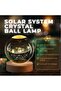 Spardar 3D Solar System Crystal Ball Night Light, Solid Wood Base, USB Powered (60mm) - 2