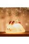 Rabbit Night Light for Kids - Silicone Rechargeable Dimmable Bunny Night Lamp - 2