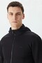 Men's Full Zip Hoodie Sweatshirt Men's Hooded Full Zip Sweatshirt Black - 4
