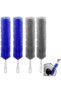 4-Piece Cobweb Duster Set - Bendable Microfiber Fan Dusters (2 Grey, 2 Blue)