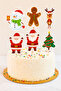 Christmas Themed Toothpick Ornaments, Set of 10, Small Size - 3