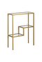 3-Tier Modern Side Table With Glass Shelves and Metal Frame - Pre-Assembled - 8